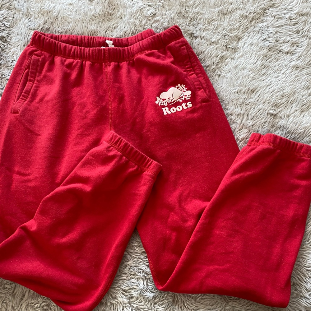 Crazy comfortable Roots sweatpants!